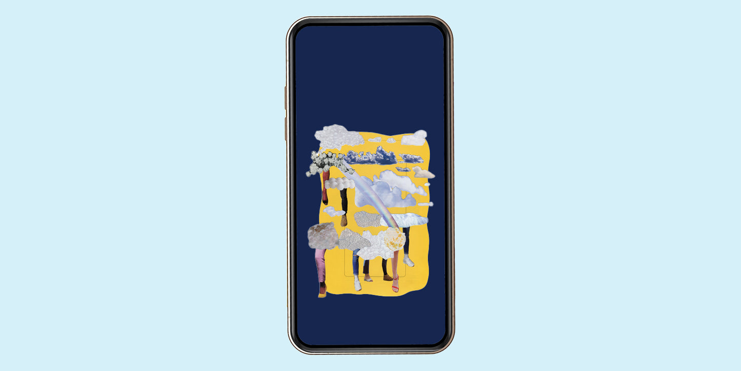 Cloudy Crowd Wallpaper Download - Midnight Sea