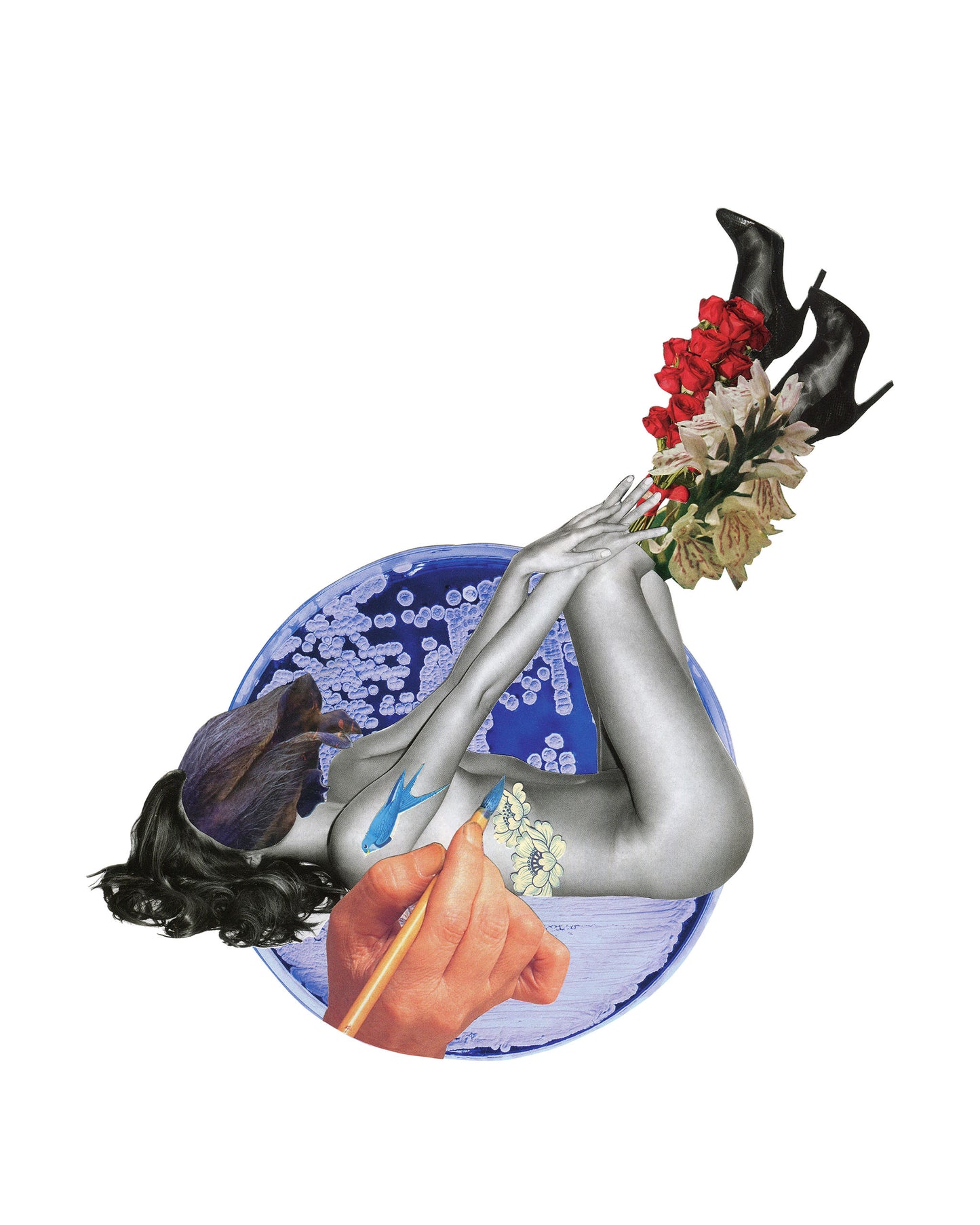 Botanical Ink - Collage Art Print