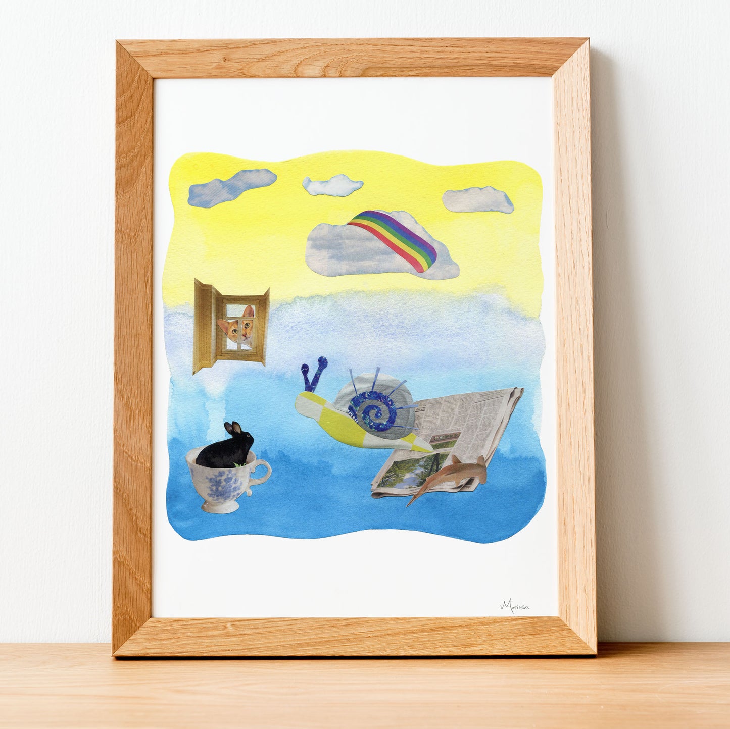 The Curious Path - Collage Art Print