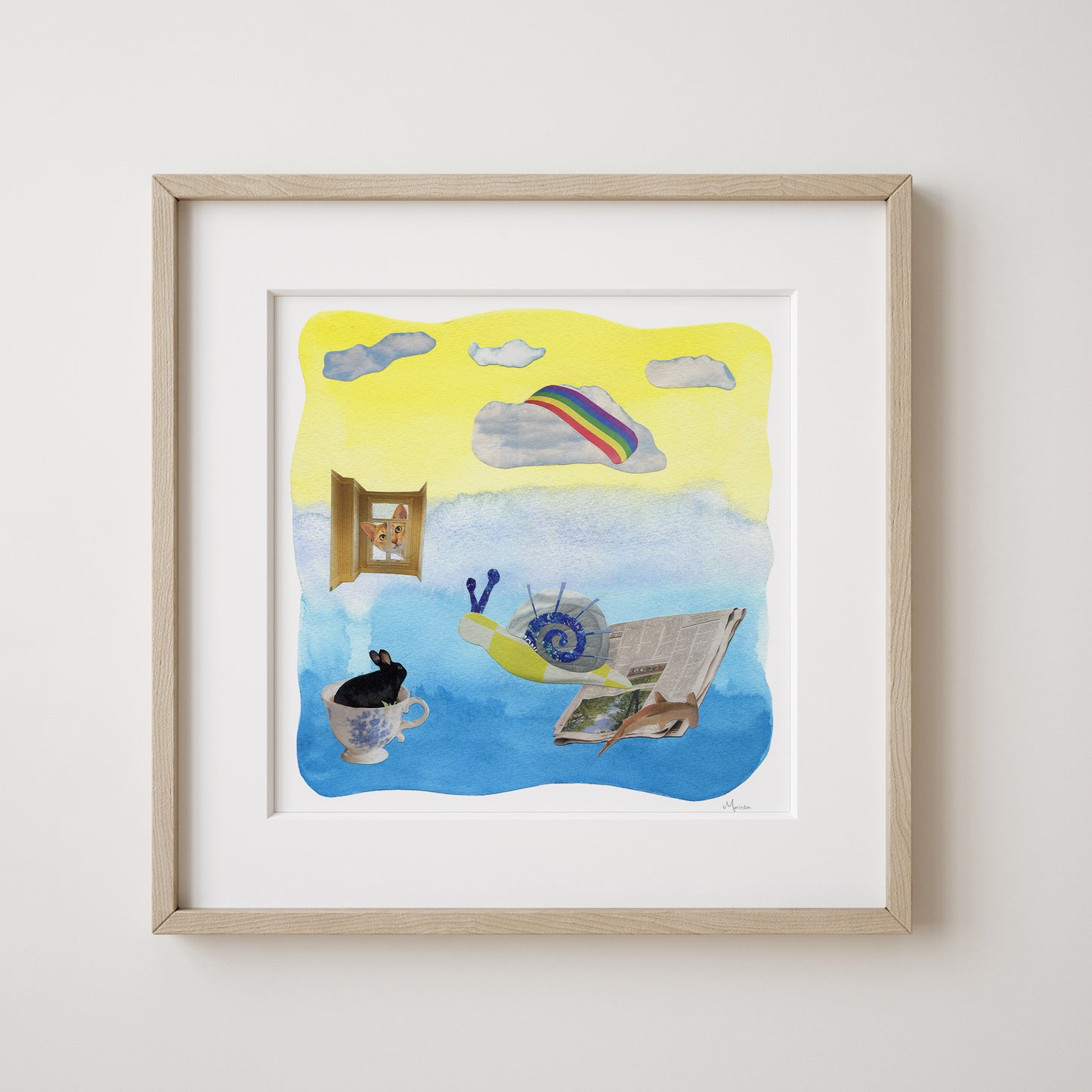 The Curious Path - Collage Art Print
