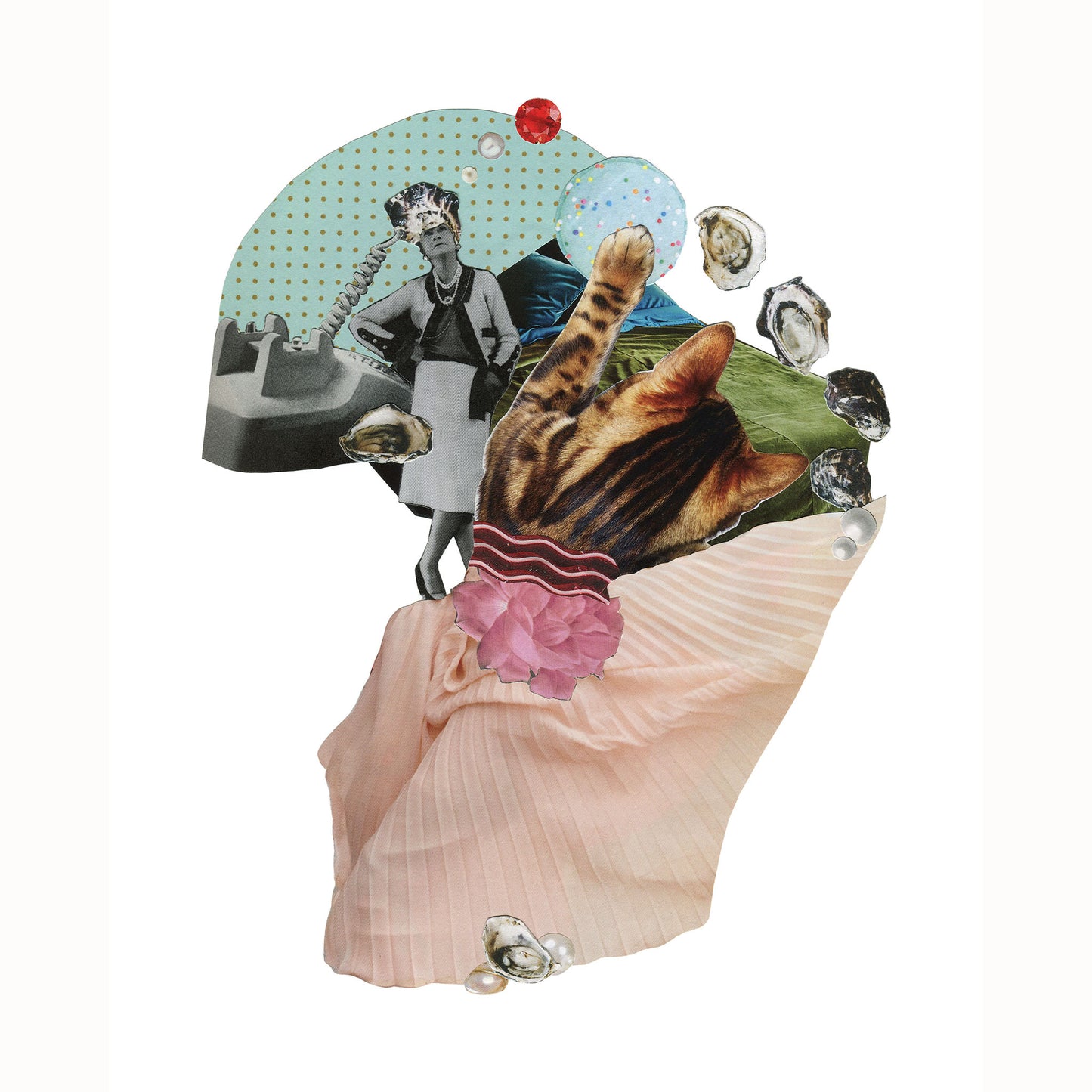 Dialed In - Collage Art Print