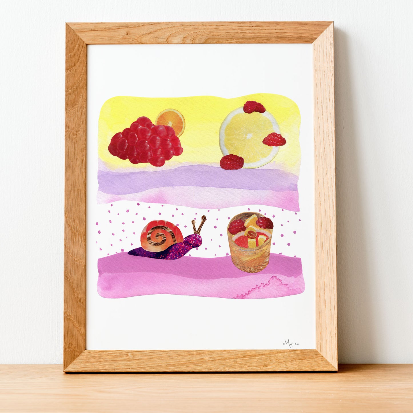 The Fruitful Path - Collage Art Print