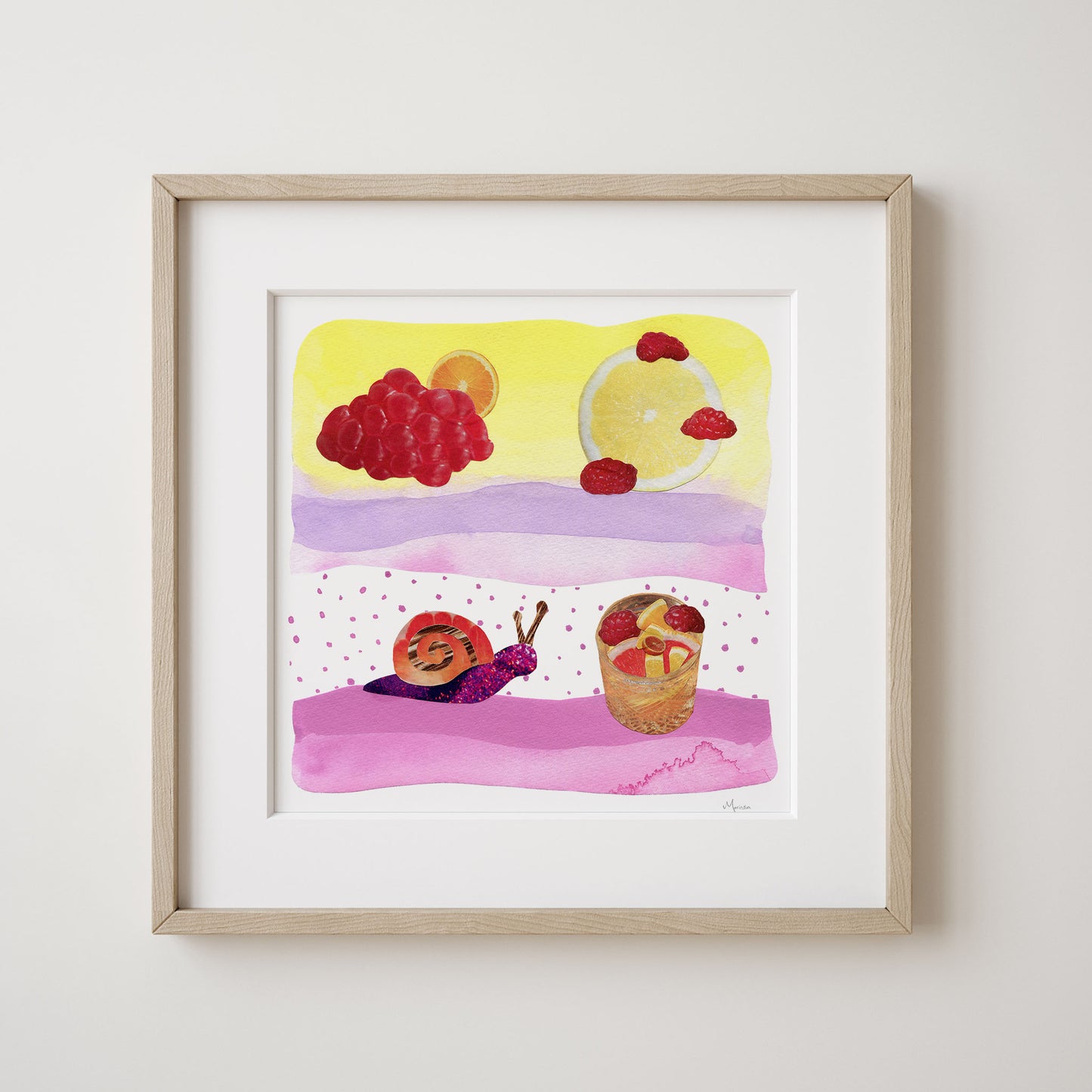 The Fruitful Path - Collage Art Print