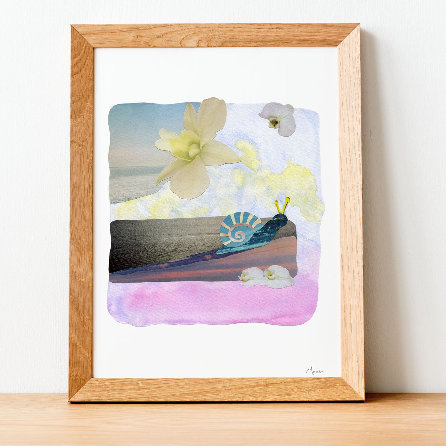 The Peaceful Path - Collage Art Print