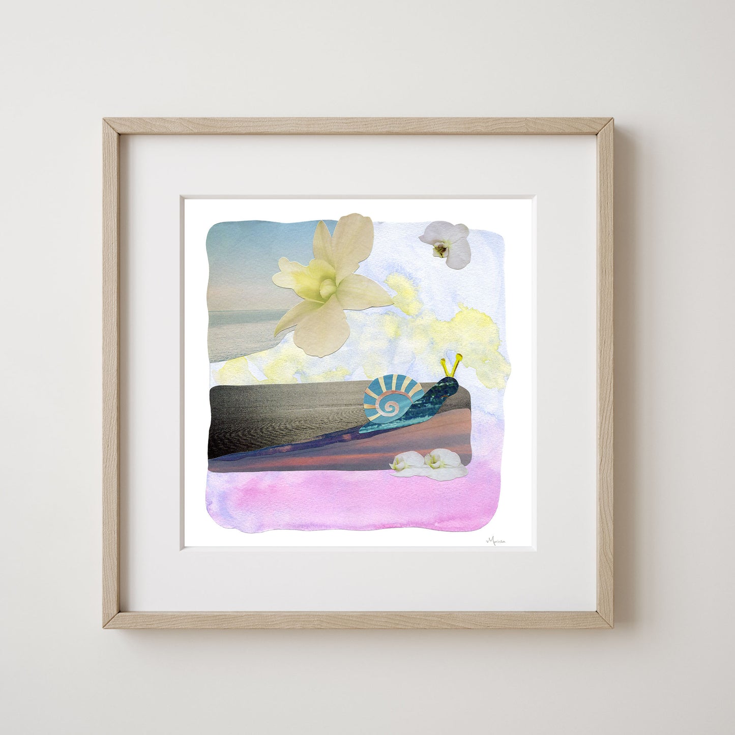 The Peaceful Path - Collage Art Print