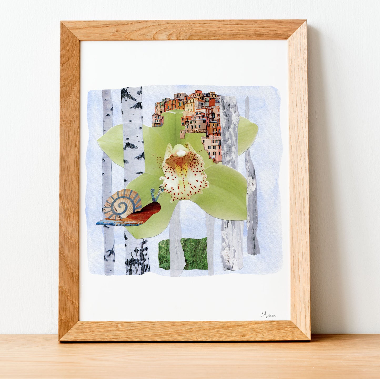 The Wandering Path - Collage Art Print