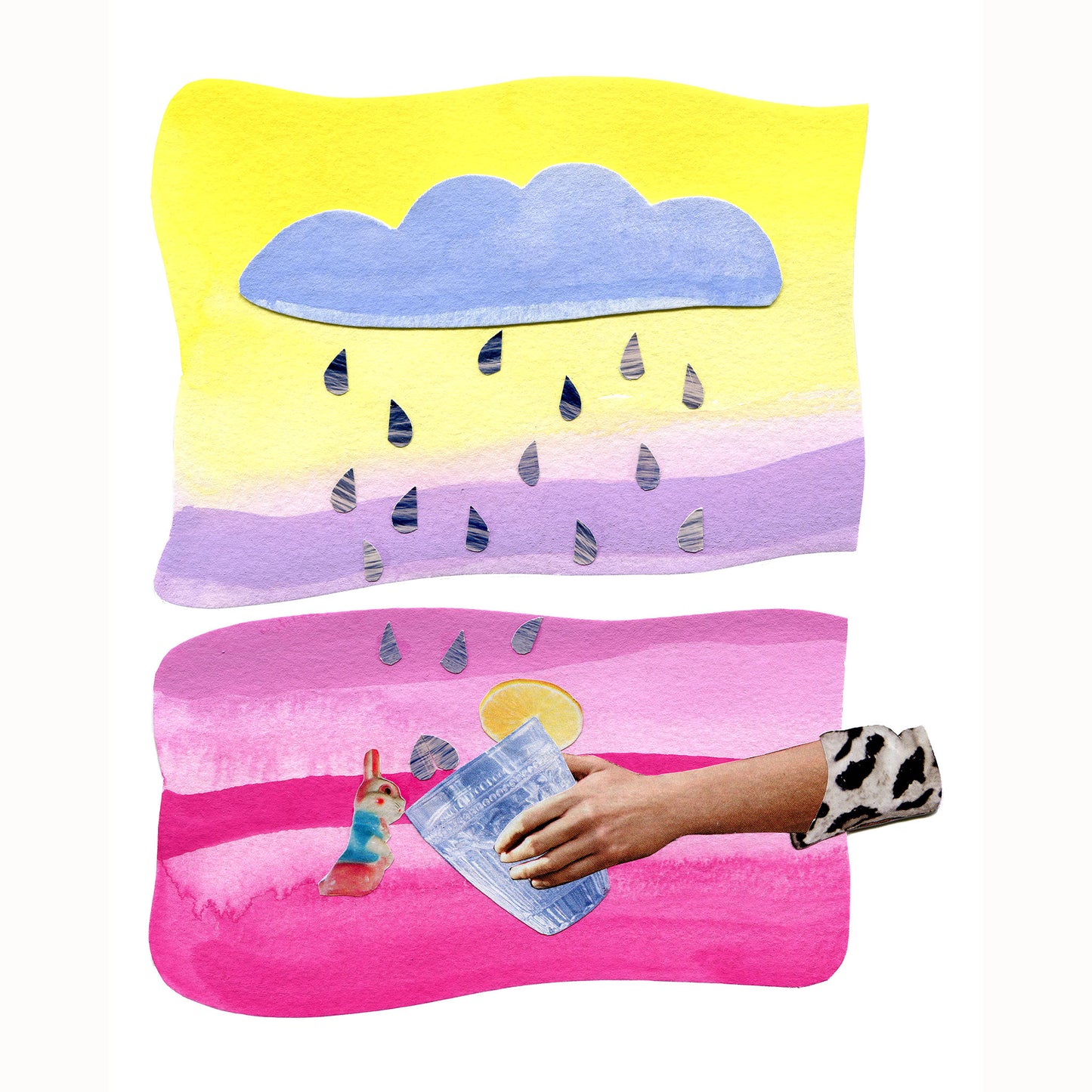 The Whimsical Path - Collage Art Print