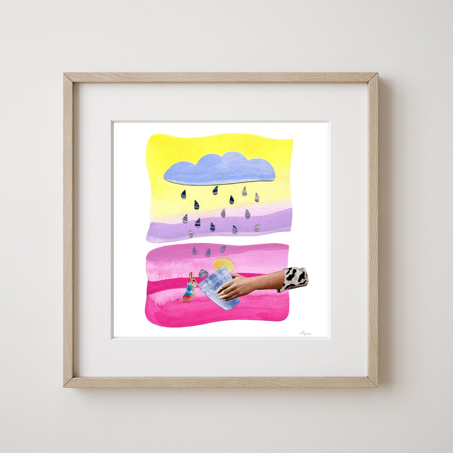 The Whimsical Path - Collage Art Print