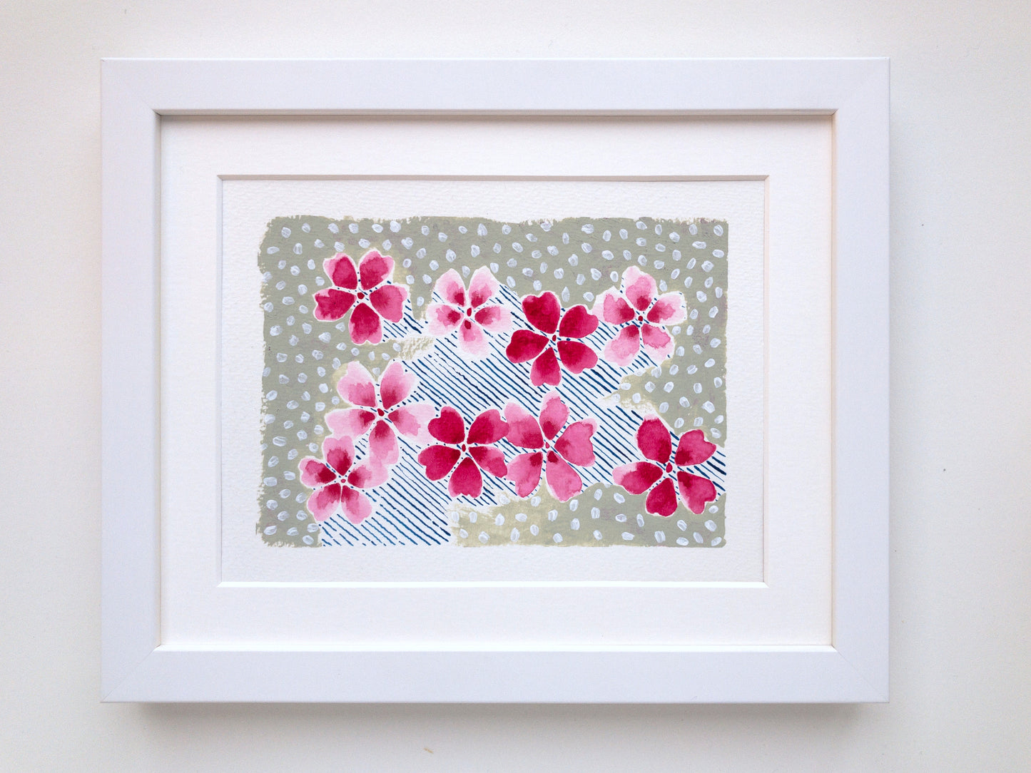 floral evermore framed watercolour painting