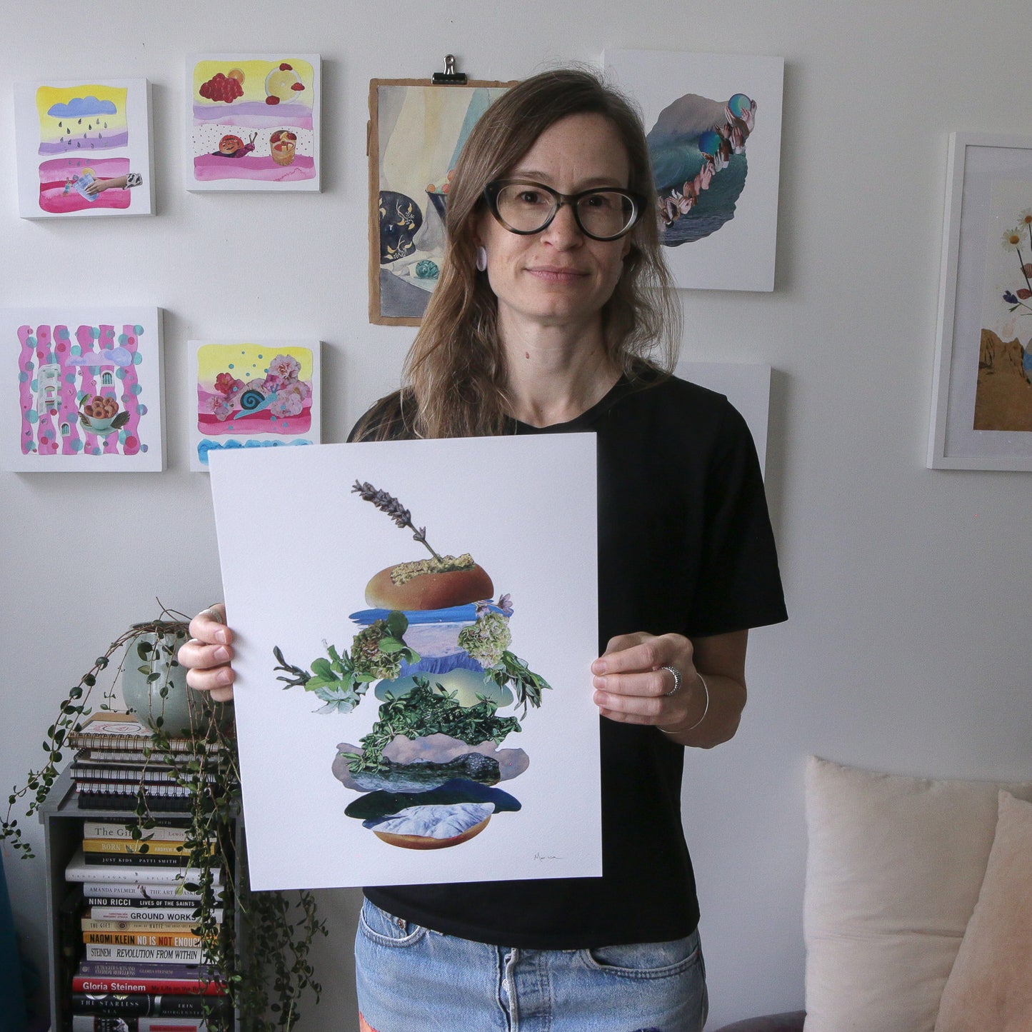 Botanical Burger - Collage Art Print