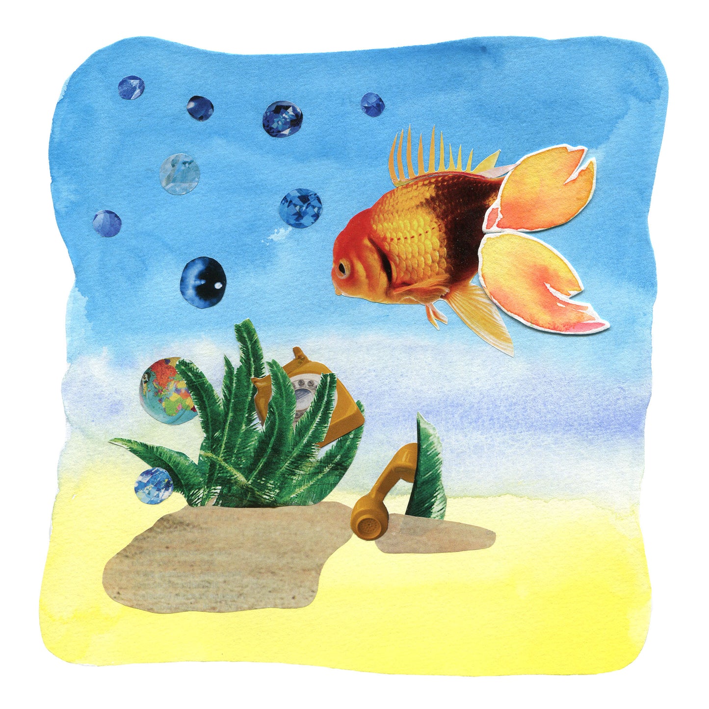 The Discovery Path - Collage Art Print