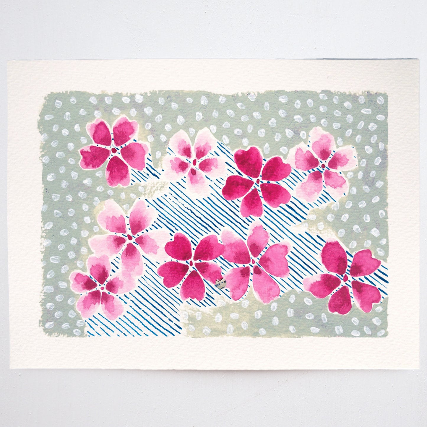 floral evermore original watercolour painting cherry blossoms
