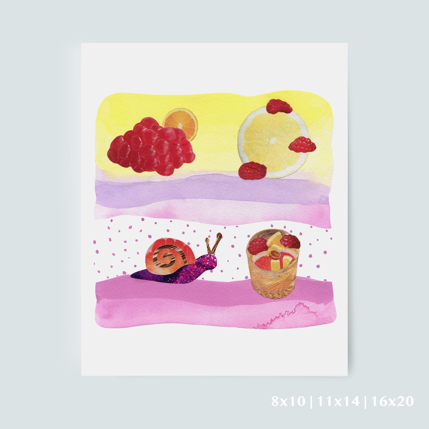 The Fruitful Path - Collage Art Print