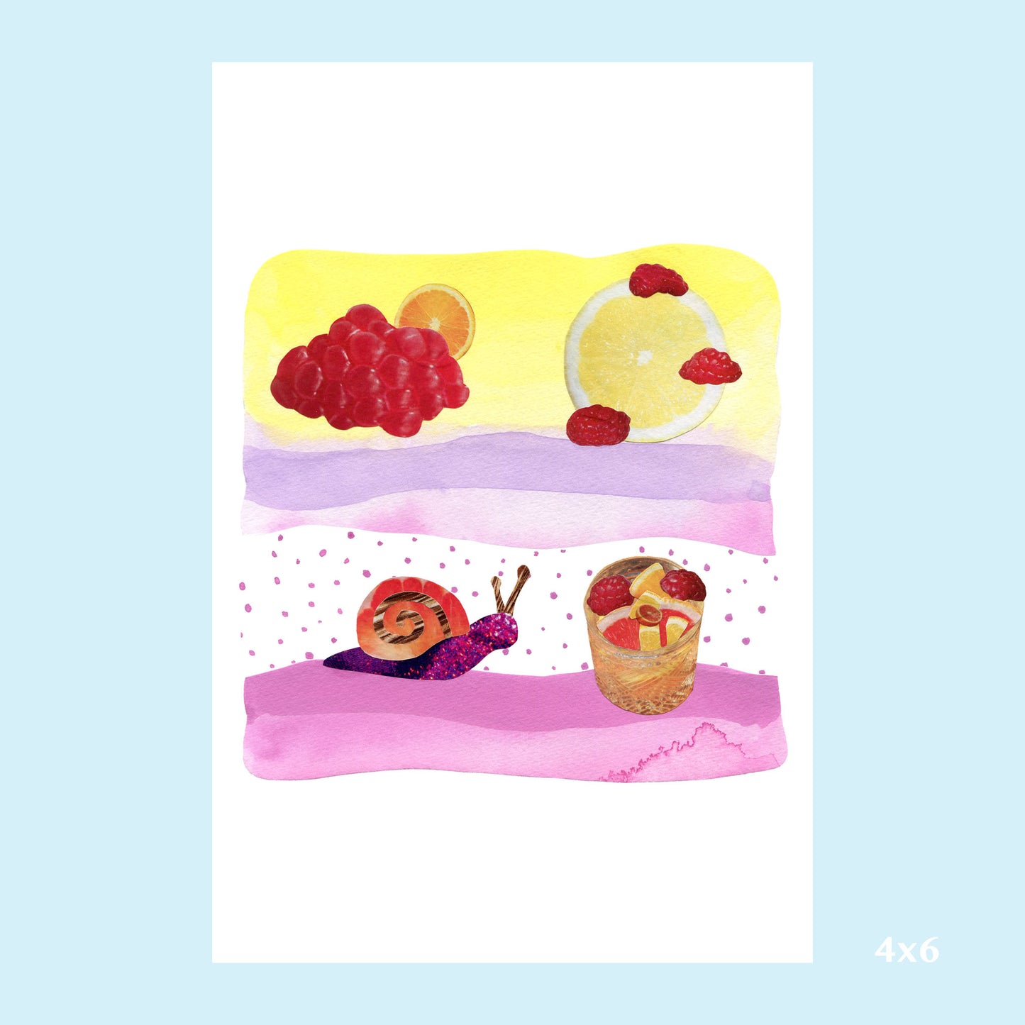The Fruitful Path - Collage Art Print