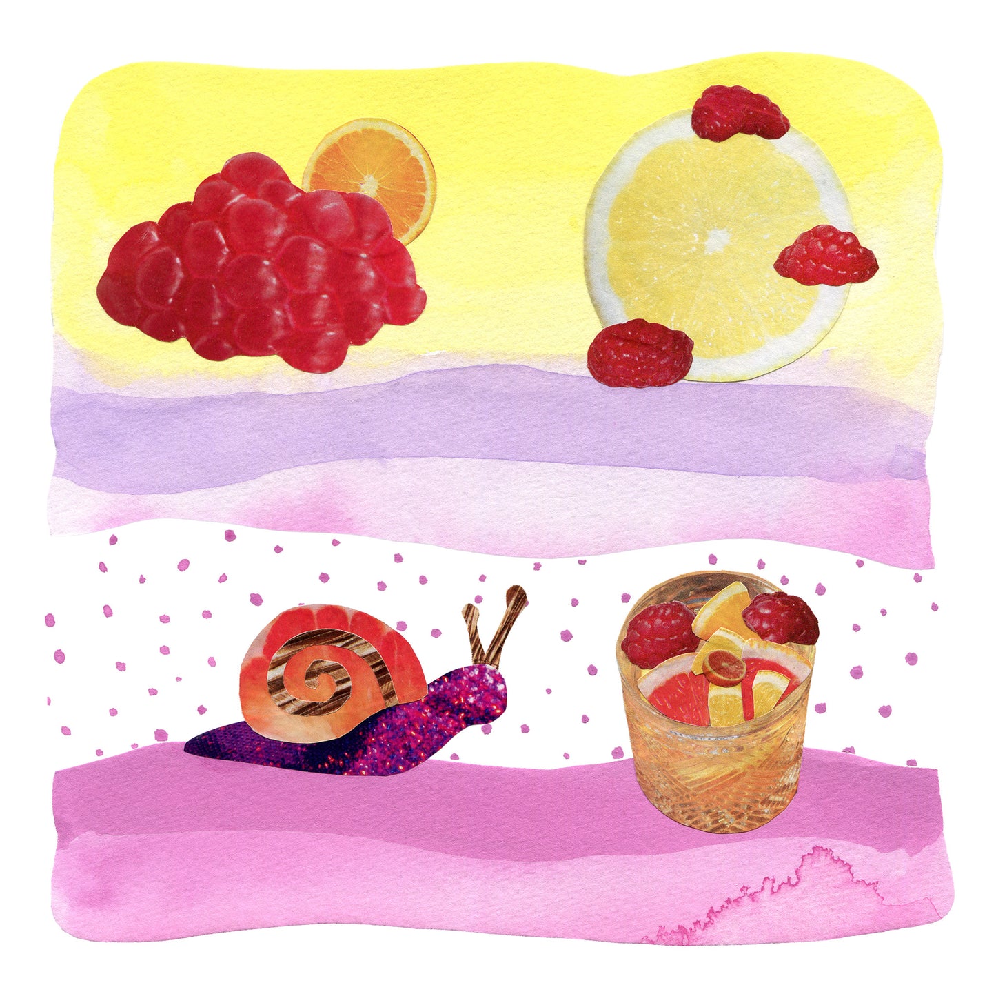 The Fruitful Path - Collage Art Print