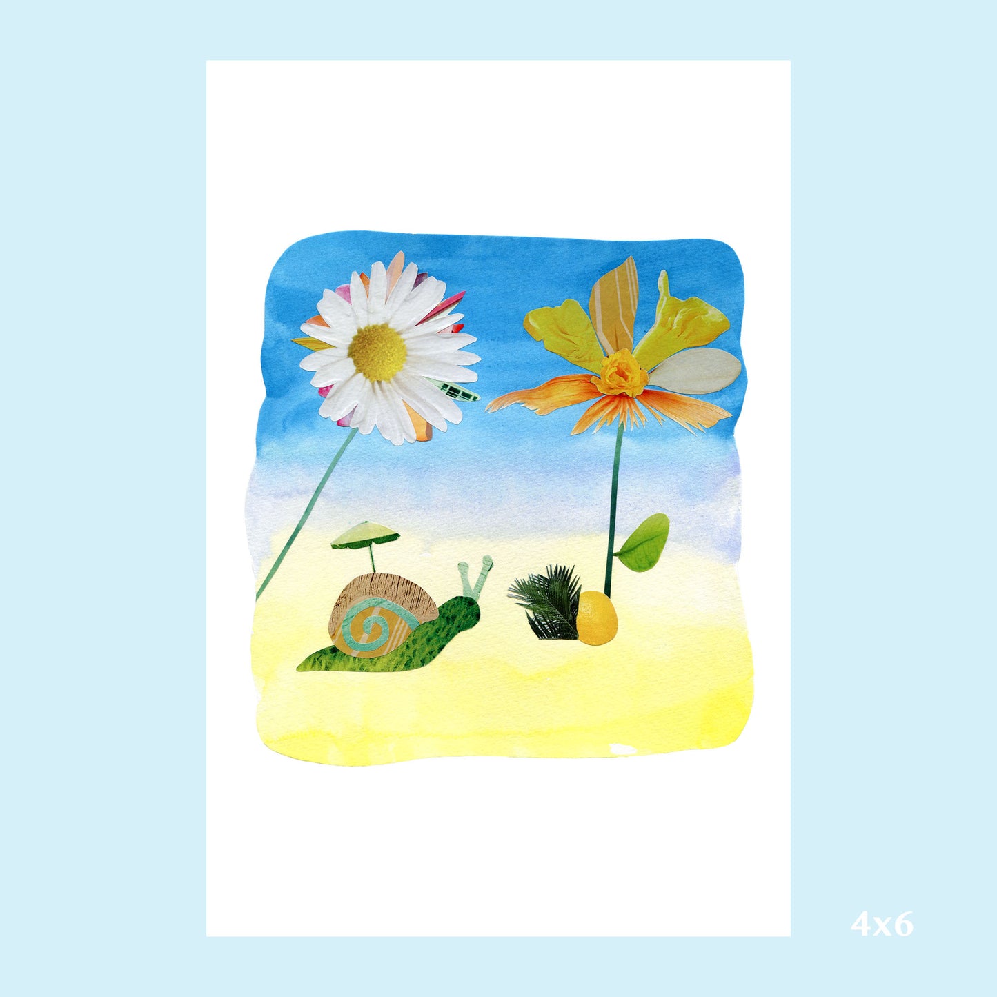 The Joyful Path - Collage Art Print