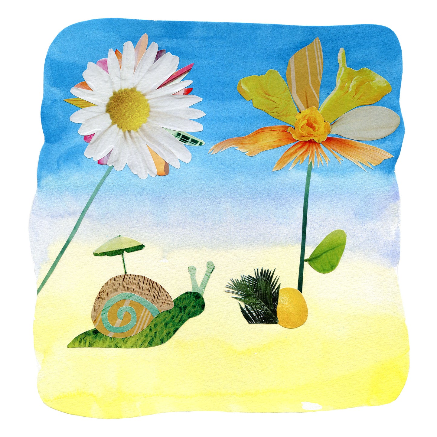 The Joyful Path - Collage Art Print