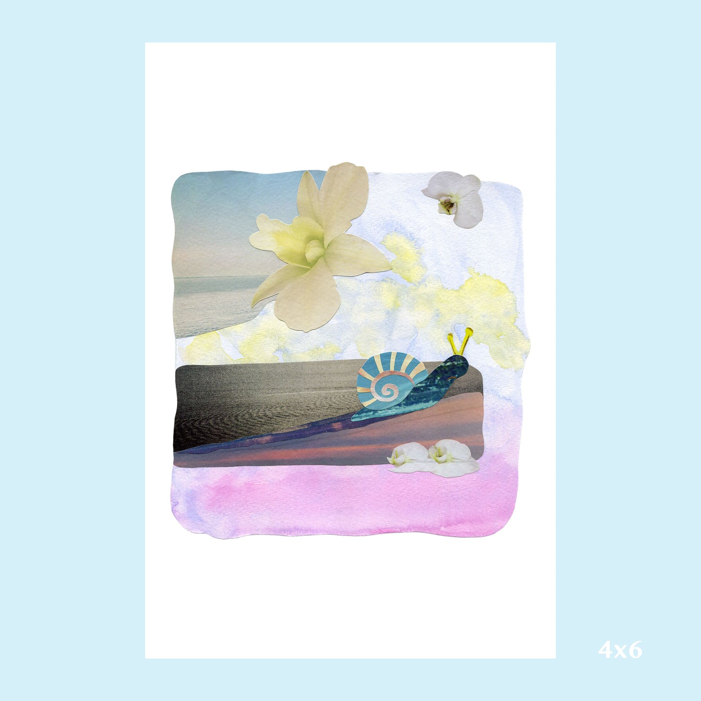 The Peaceful Path - Collage Art Print