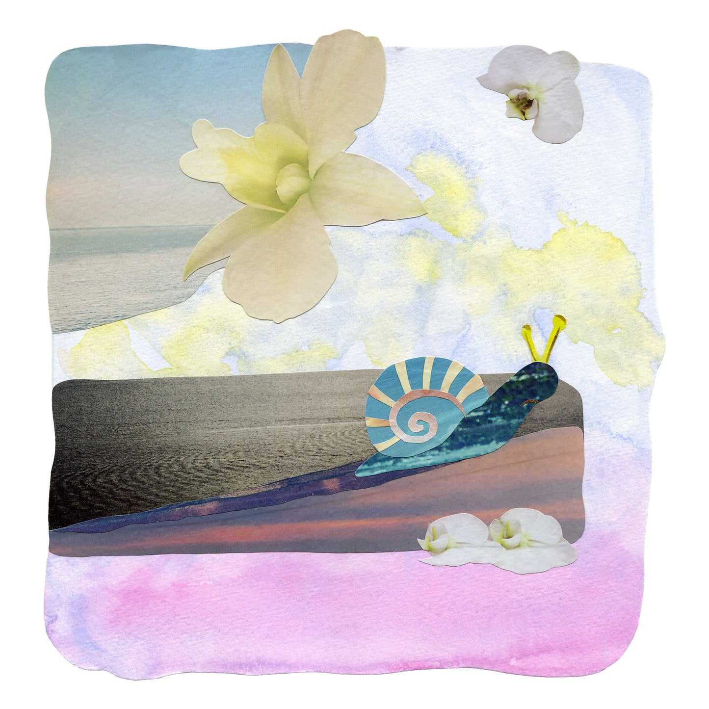 The Peaceful Path - Collage Art Print