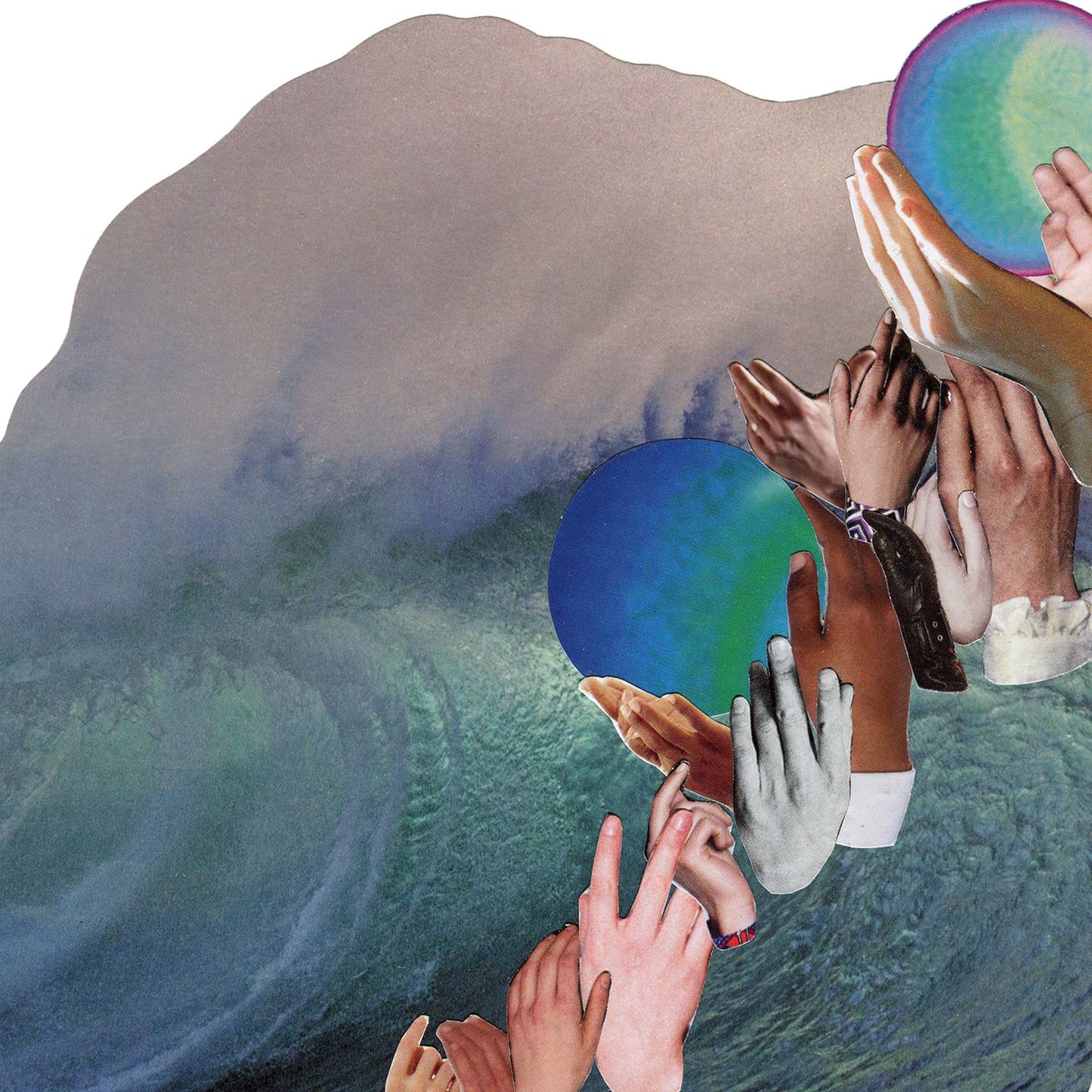 Three Waves - Collage Art Print
