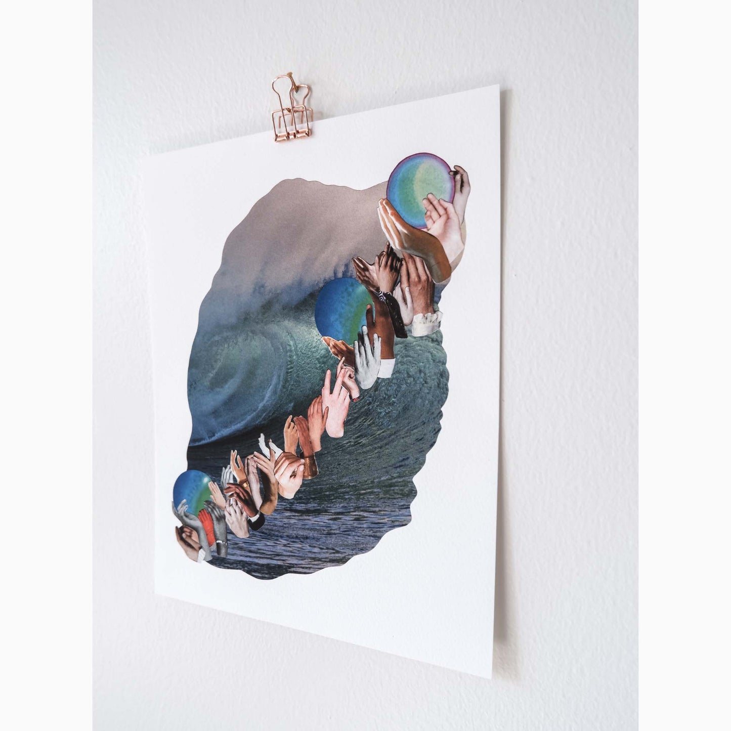 Three Waves - Collage Art Print