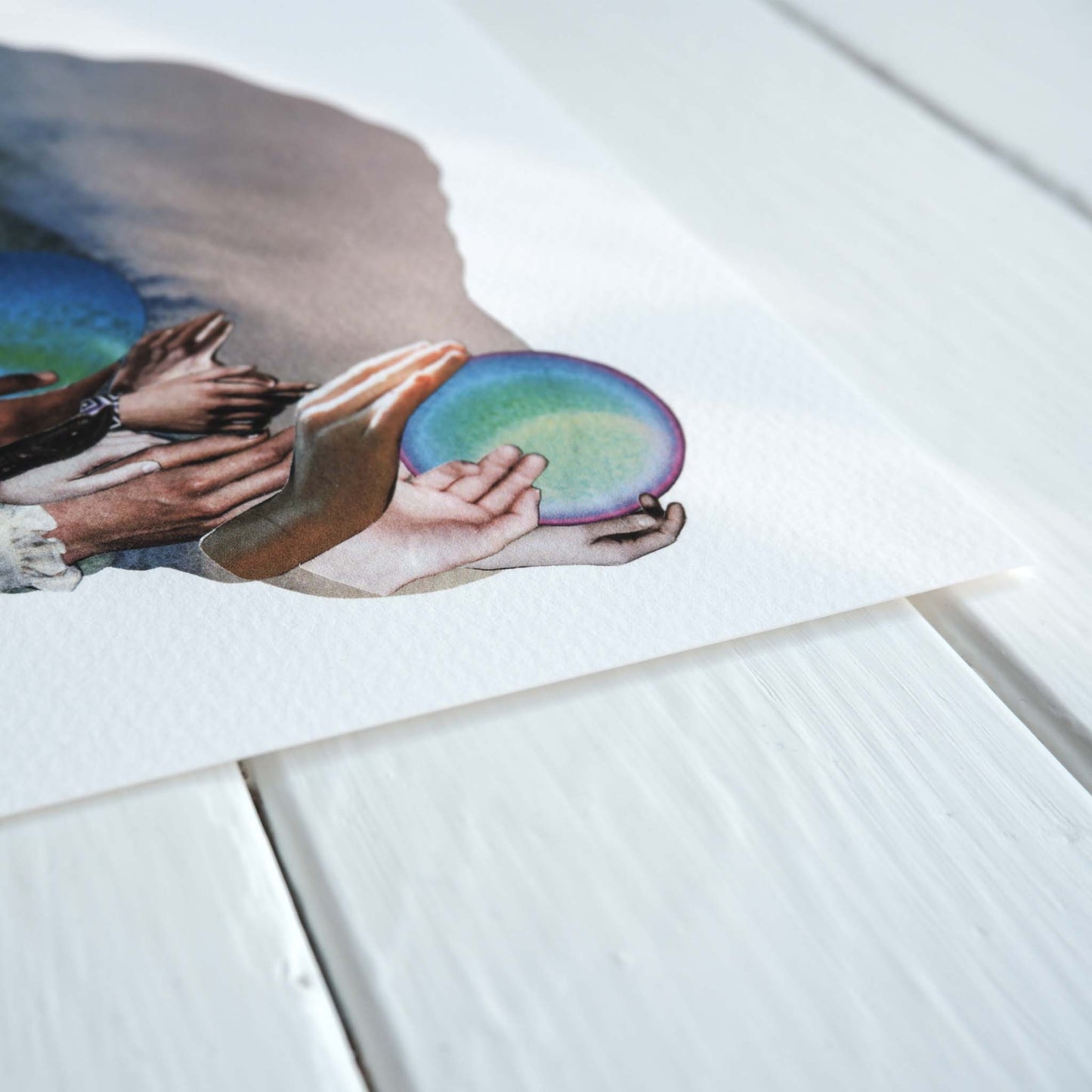 Three Waves - Collage Art Print