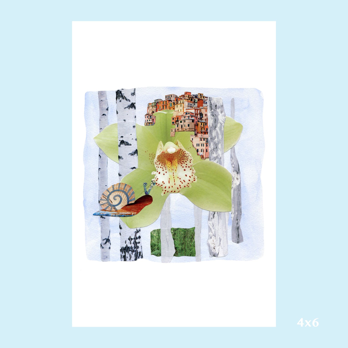 The Wandering Path - Collage Art Print