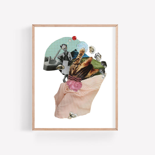 Dialed In - Collage Art Print