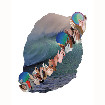 Three Waves - Collage Art Print