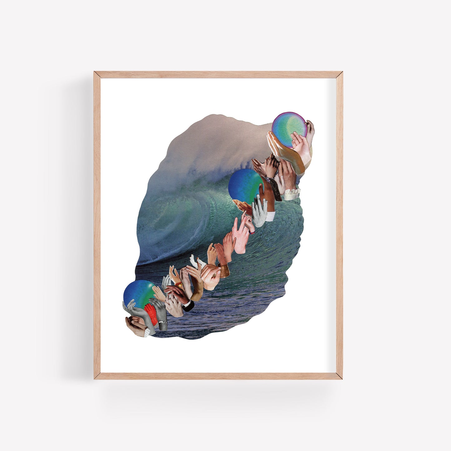 Three Waves - Collage Art Print