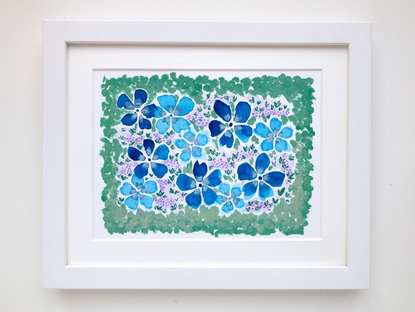 floral forever original watercolour painting framed
