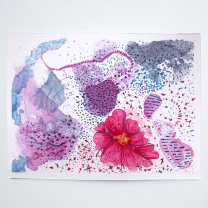 floral infinite original watercolour painting by artist Marissa Schiesser