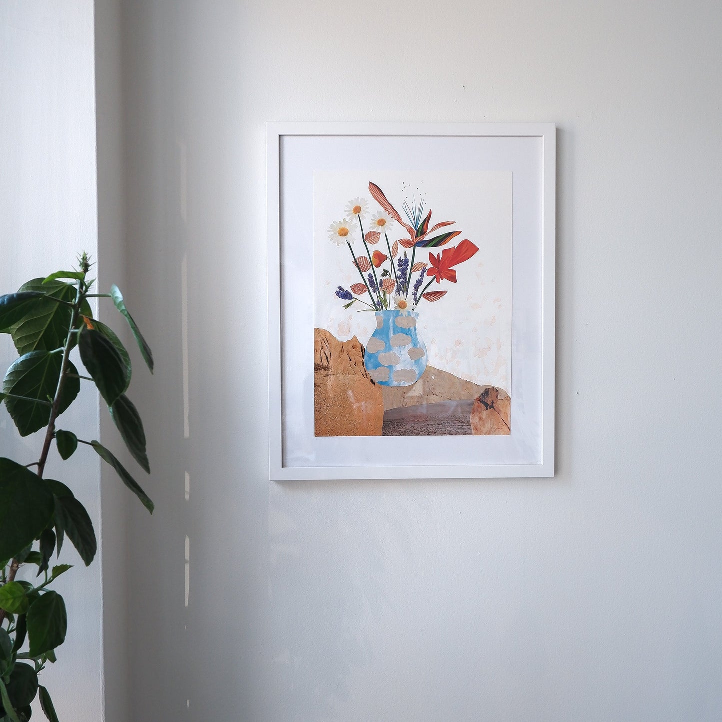 framed art print of everlasting summer collage by artist Marissa Schiesser